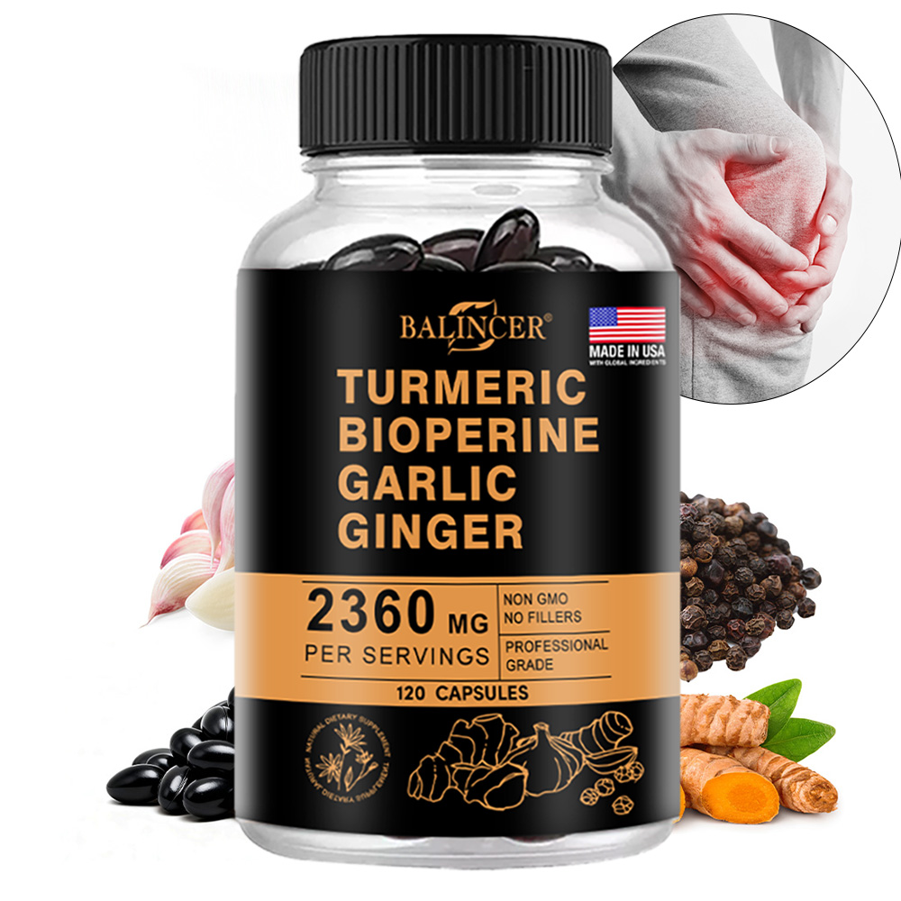 Turmeric Curcumin Capsule - แคปซูลขมิ้นขิง 2360 มก. ผสมเคอร์คูมิน 95% กระเทียมและพริกไทยดำ