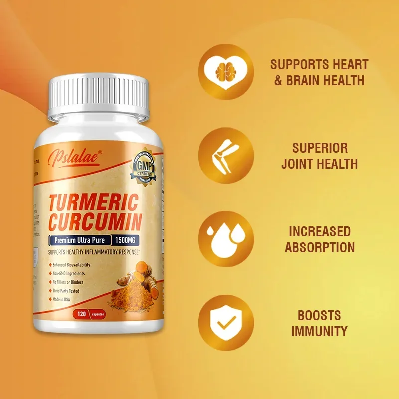 Turmeric Curcumin Capsule - ขมิ้นเคอร์คูมิน - สารต้านอนุมูลอิสระ ช่วยบำรุงสุขภาพหัวใจ ลดอาการปวดข้อ ช่วยเสริมความคล่องตัวของข้อต่อ