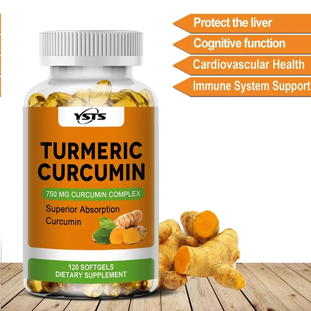 Turmeric Curcumin Capsule - ขมิ้นชันออร์แกนิก - 750 มก. คิวเรมินคอมเพล็กซ์ความเข้มข้นสูงสุด สำหรับหัวใจและหลอดเลือด