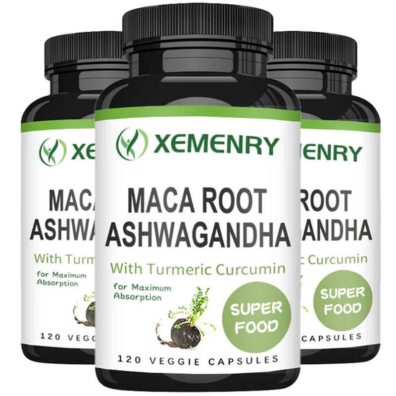 Turmeric Curcumin Capsule - อาหารเสริมสําหรับผู้ชาย - Maca Root + Ashwagandha