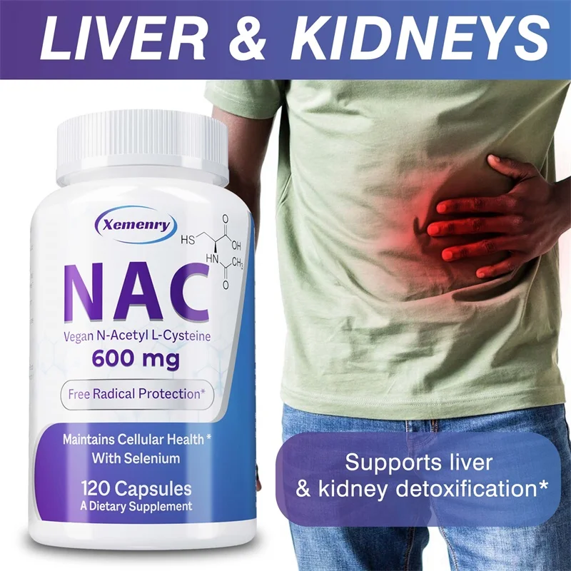 NAC Capsules 600mg - สนับสนุนส - Nac N Acetyl Cysteine บทวิจารณ์และราคา