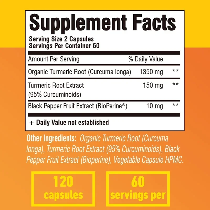 ขมิ้นเคอร์คูมิน - สารต้านอนุมู - Turmeric Curcumin Capsule บทวิจารณ์และราคา